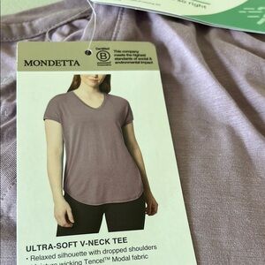 Mondetta Gray Tan Relaxed Short Sleeve Tee
